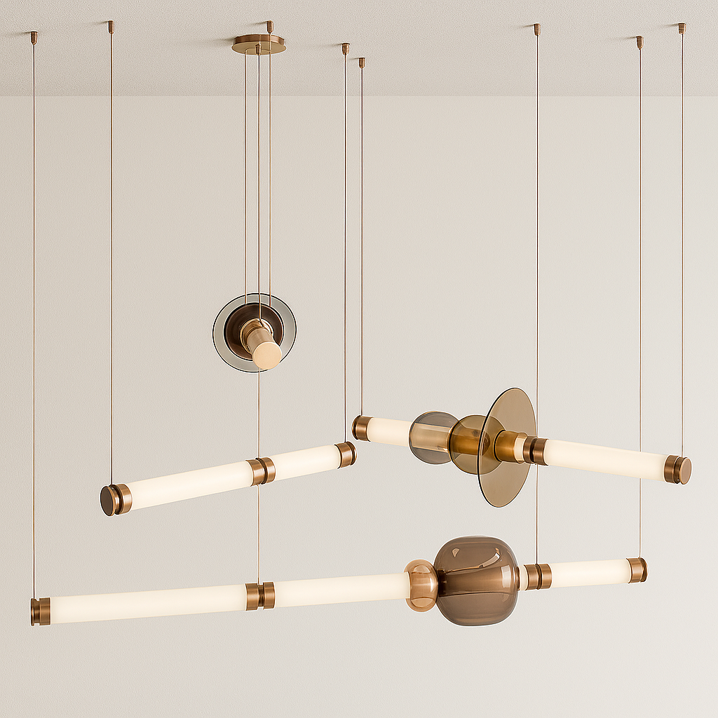 Luminária Pendente Moderna Minimalista Metal Vidro Satalle