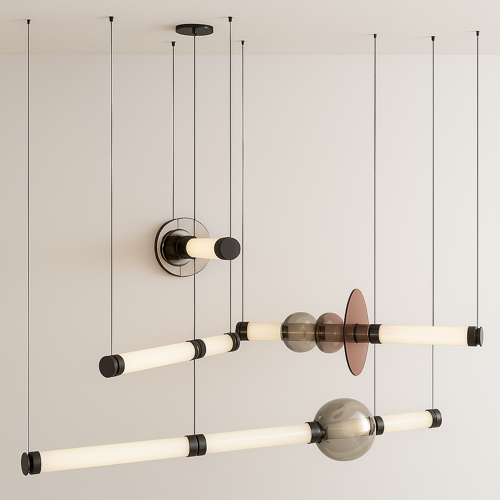 Luminária Pendente Moderna Minimalista Metal Vidro Satalle