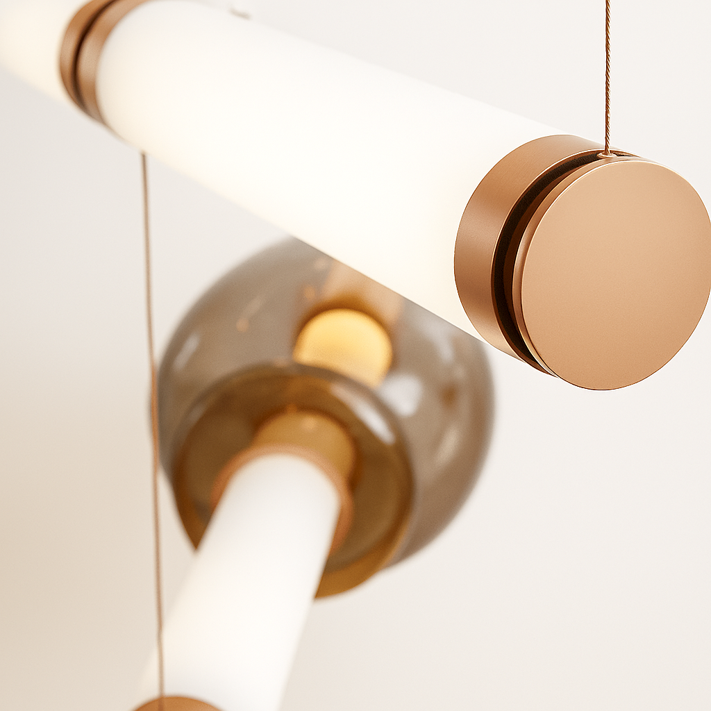 Luminária Pendente Moderna Minimalista Metal Vidro Satalle