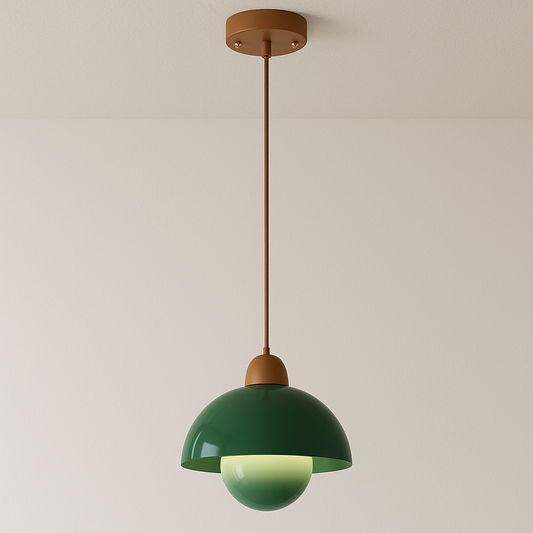 Luminária Pendente Moderna Minimalista Metal Madeira Bergen