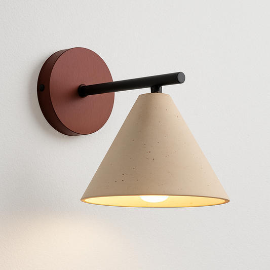 Luminária Arandela Moderna Minimalista Mármore Travertino Kora