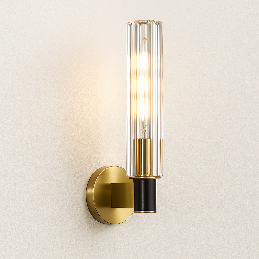 Luminária Arandela Moderna Minimalista Metal Vidro Allie