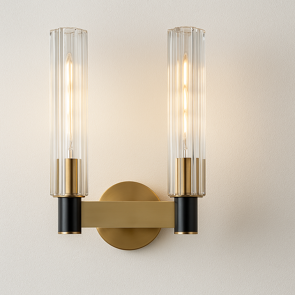 Luminária Arandela Moderna Minimalista Metal Vidro Allie