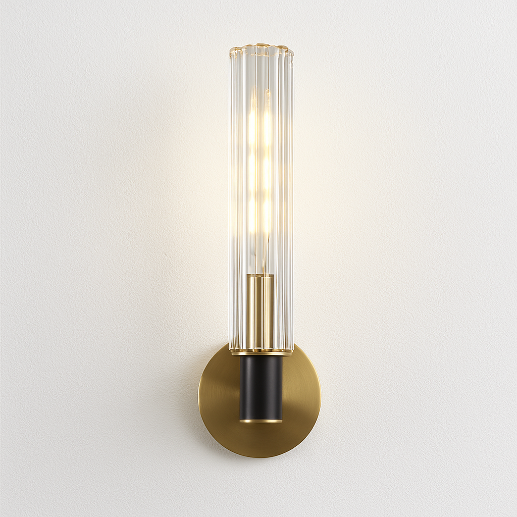 Luminária Arandela Moderna Minimalista Metal Vidro Allie
