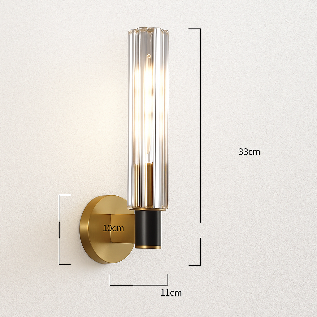 Luminária Arandela Moderna Minimalista Metal Vidro Allie