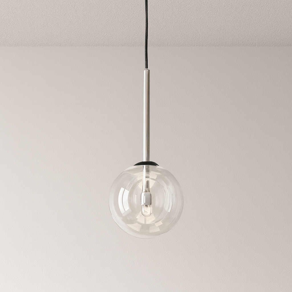 Luminária Pendente Moderna Minimalista Globo de Vidro Upper