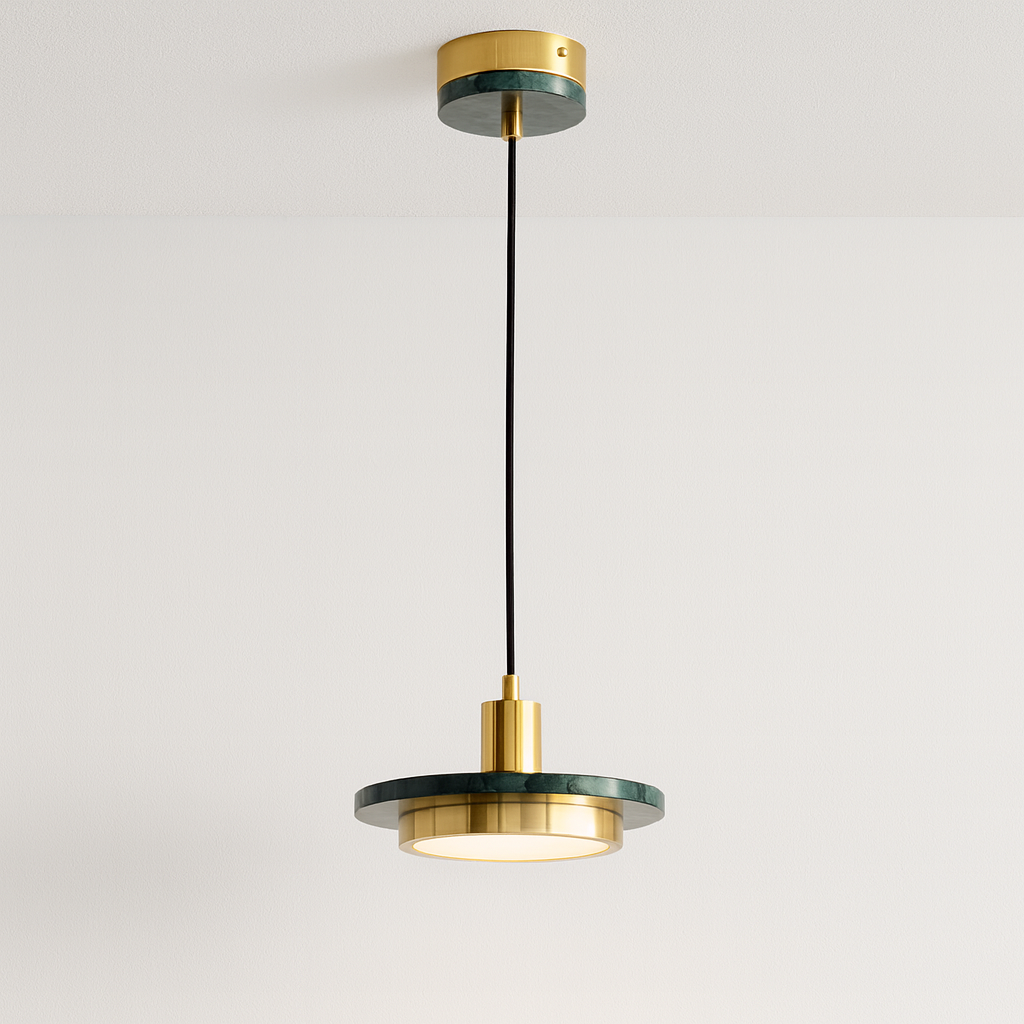 Luminária Pendente Minimalista Moderna Mármore Plate