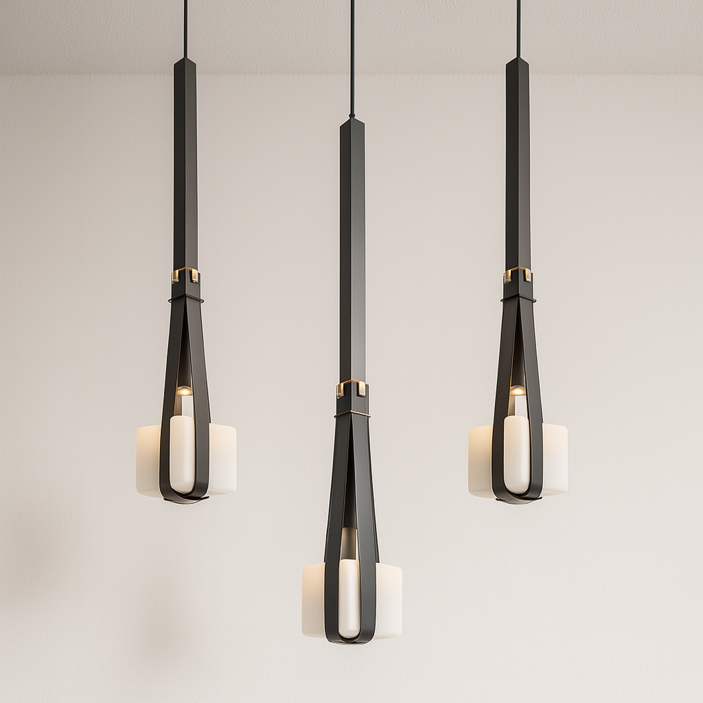 Luminária Pendente Moderna Minimalista LED Resina Metal Gon