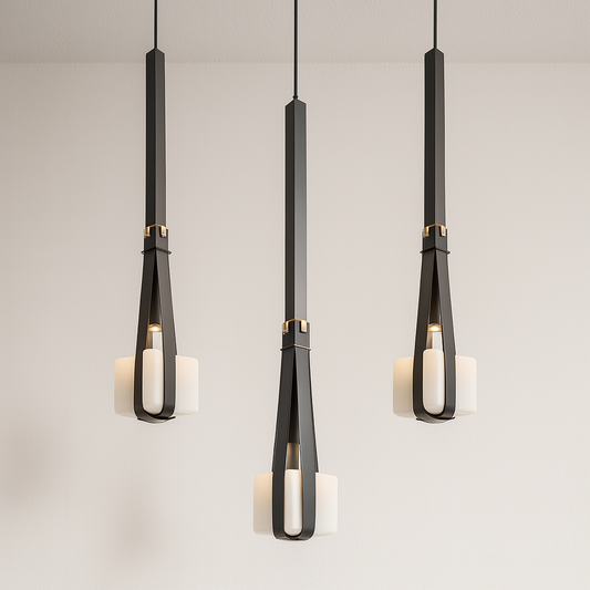 Luminária Pendente Moderna Minimalista LED Resina Metal Gon
