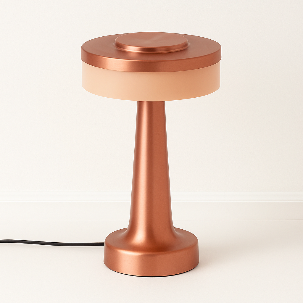 Luminária de Mesa Moderna Minimalista Metal LED Dumbbel