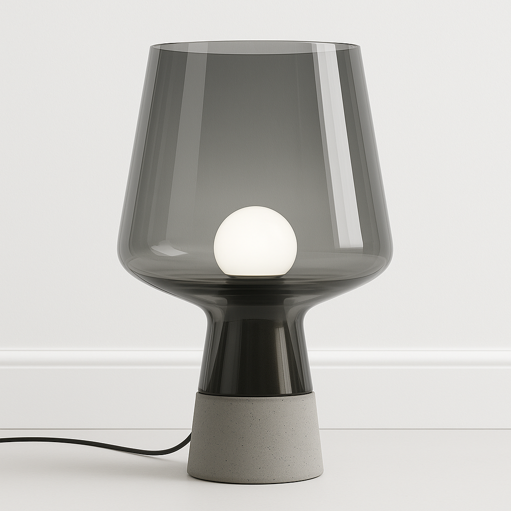 Luminária de Mesa Moderno Minimalista Vidro Concreto Aramezzo