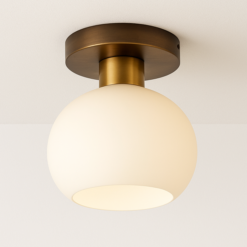 Luminária Plafon Minimalista Tecido Metal Hella