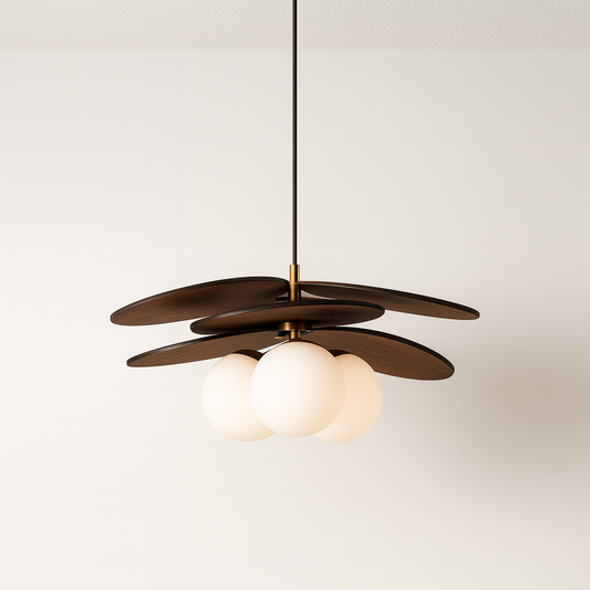 Luminária Pendente Moderna Minimalista Metal Vidro Tecido Ridala