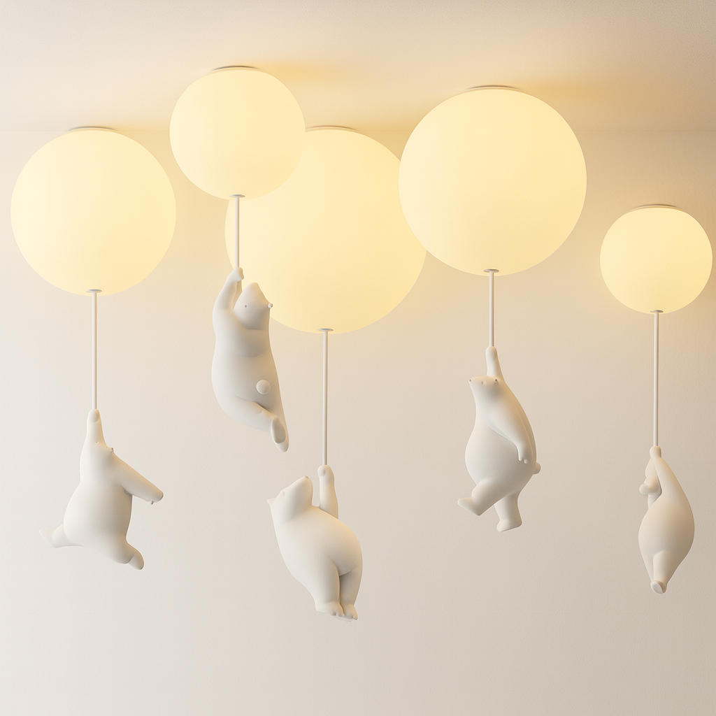 Luminária Pendente Moderna Minimalista Infantil Balão Globo Fly