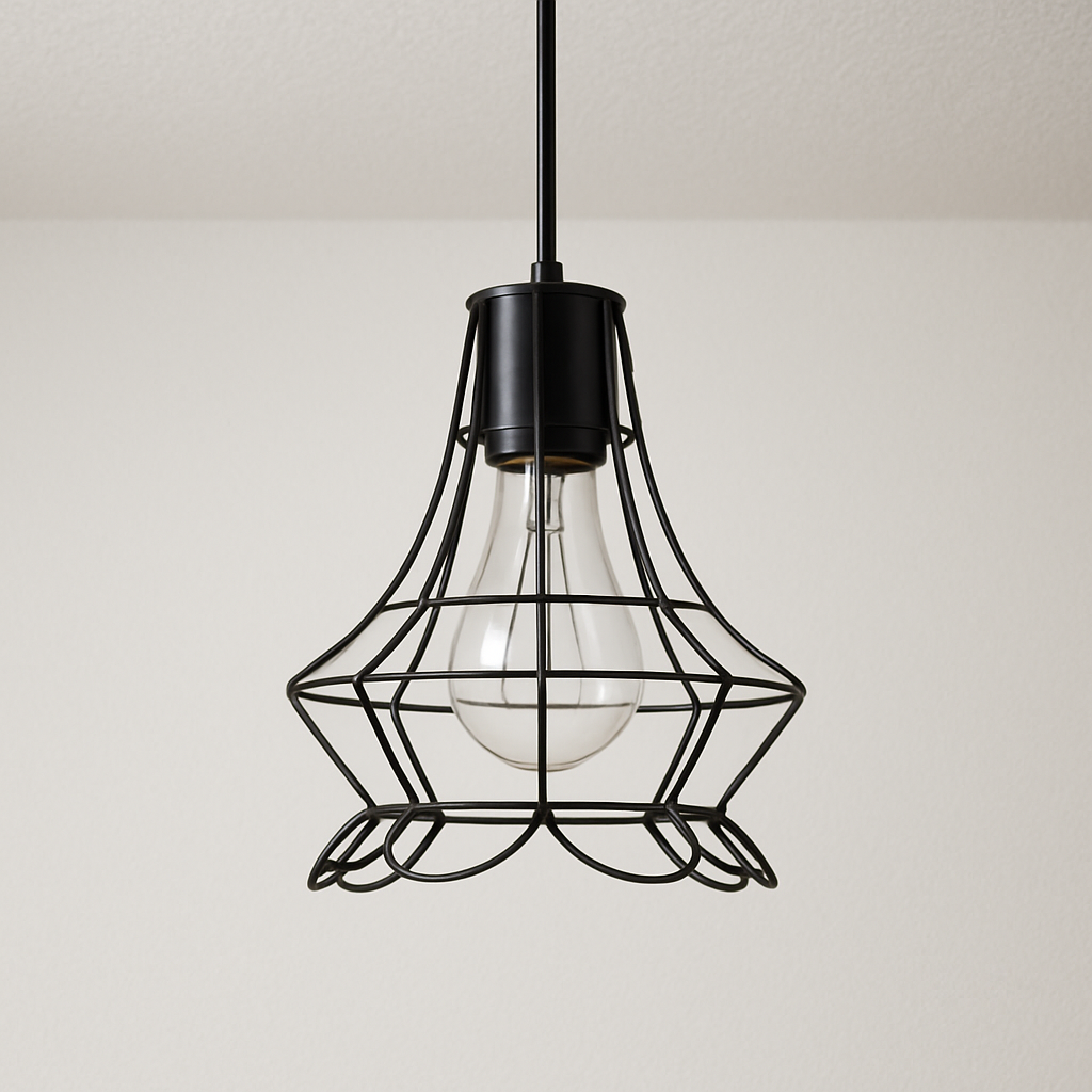 Luminária Pendente Moderno Industrial Retrô Aramado Bind