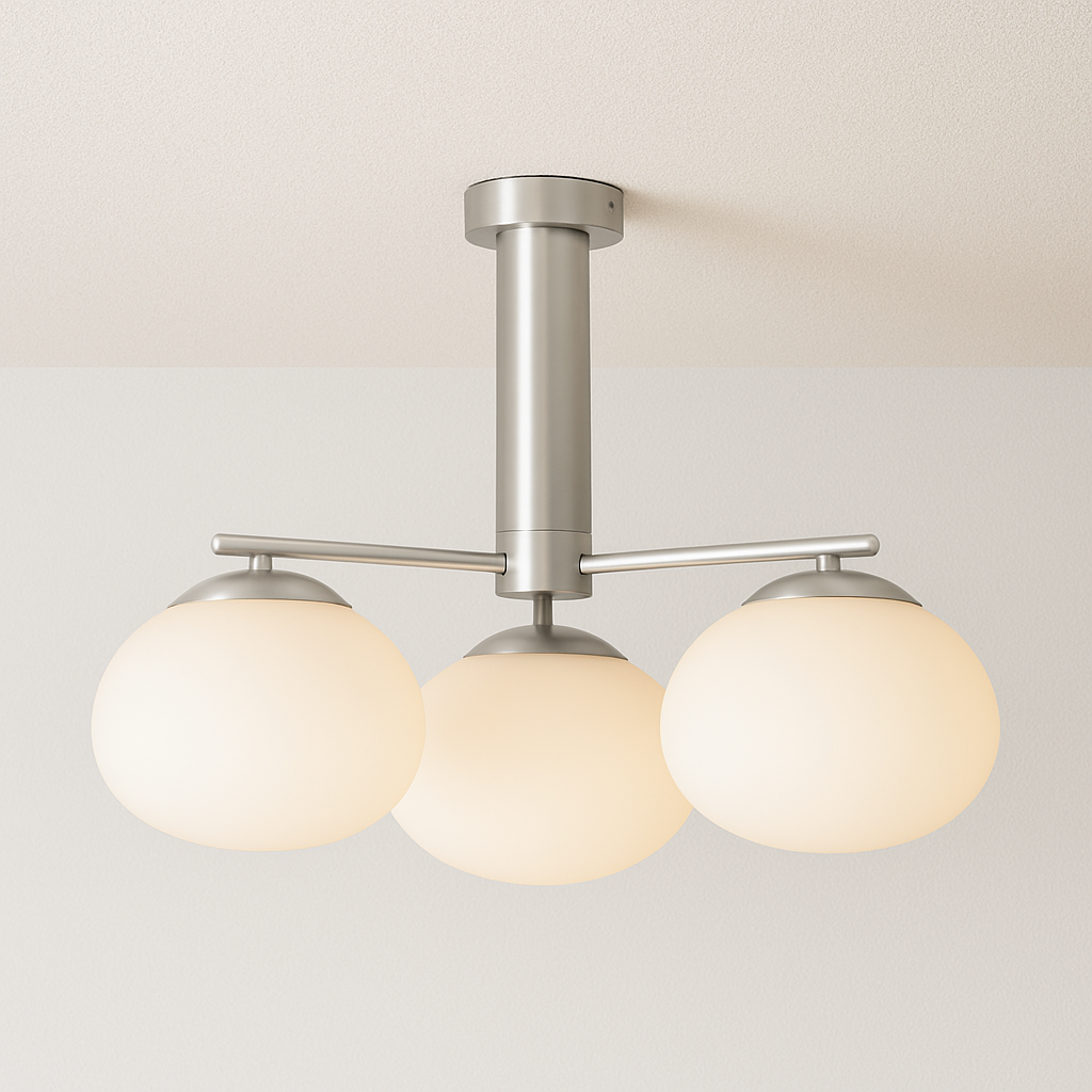 Luminária Plafon Moderna Minimalista Metal Vidro Kari