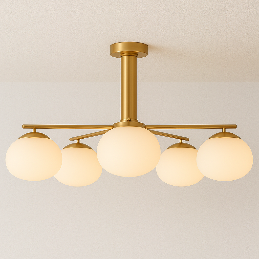 Luminária Plafon Moderna Minimalista Metal Vidro Kari