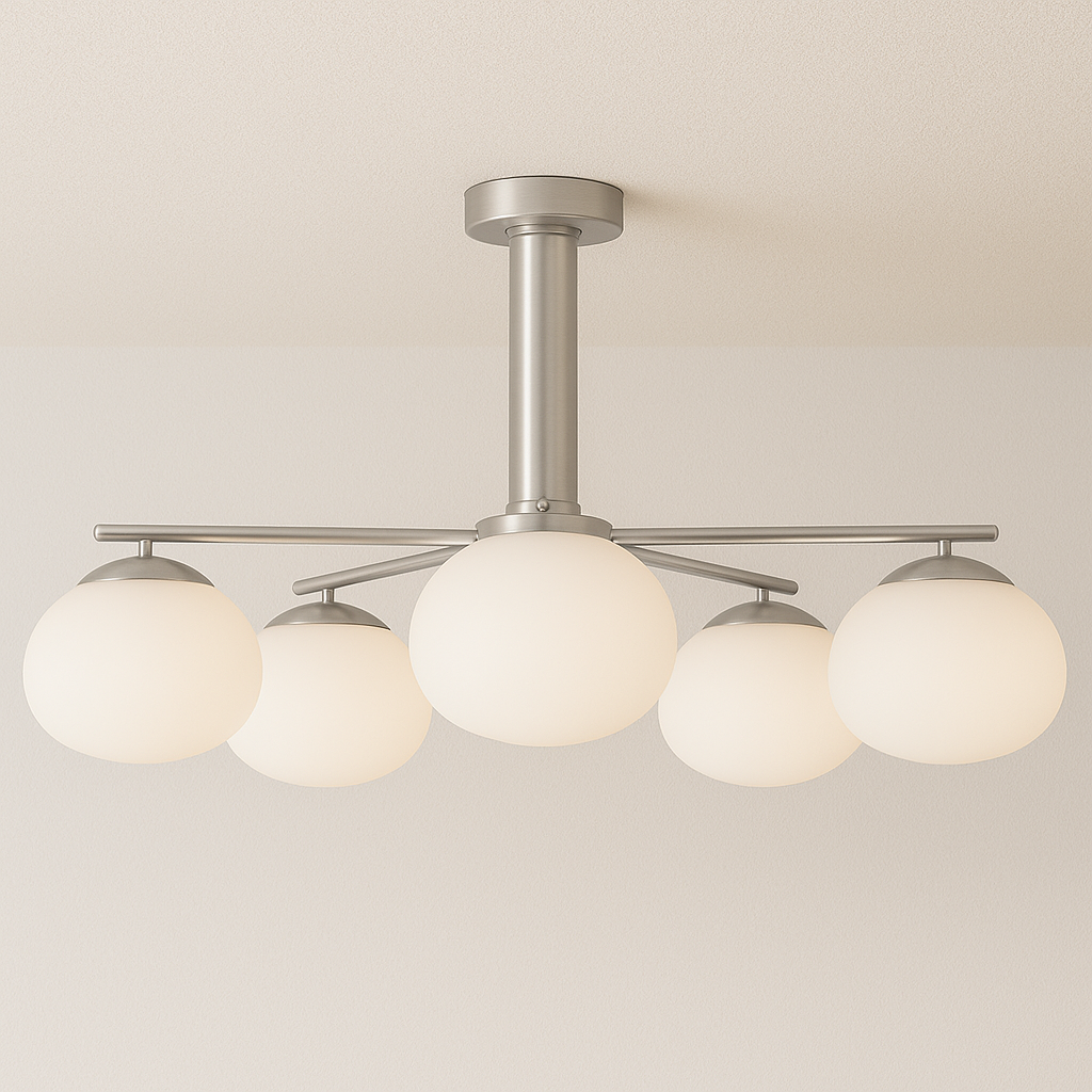 Luminária Plafon Moderna Minimalista Metal Vidro Kari