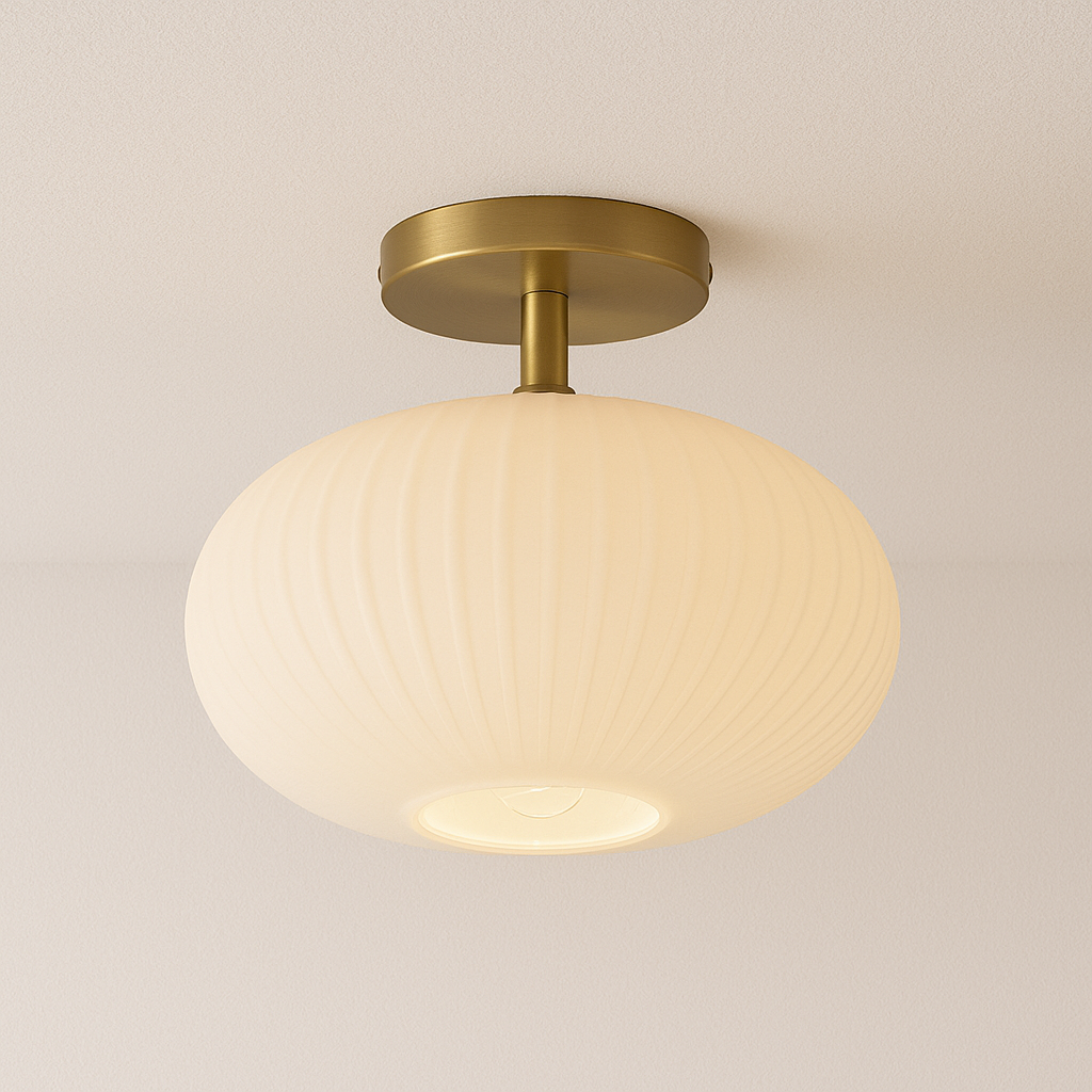 Luminária Plafon Moderna Minimalista Vidro Atter