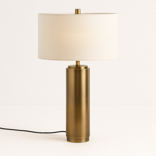 Luminária de Mesa Abajur Moderna Minimalista Tecido Ciliato