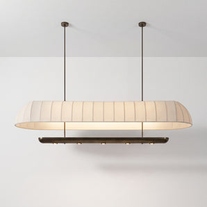 Luminária Pendente Moderno Minimalista Tecido Metal Rosazza