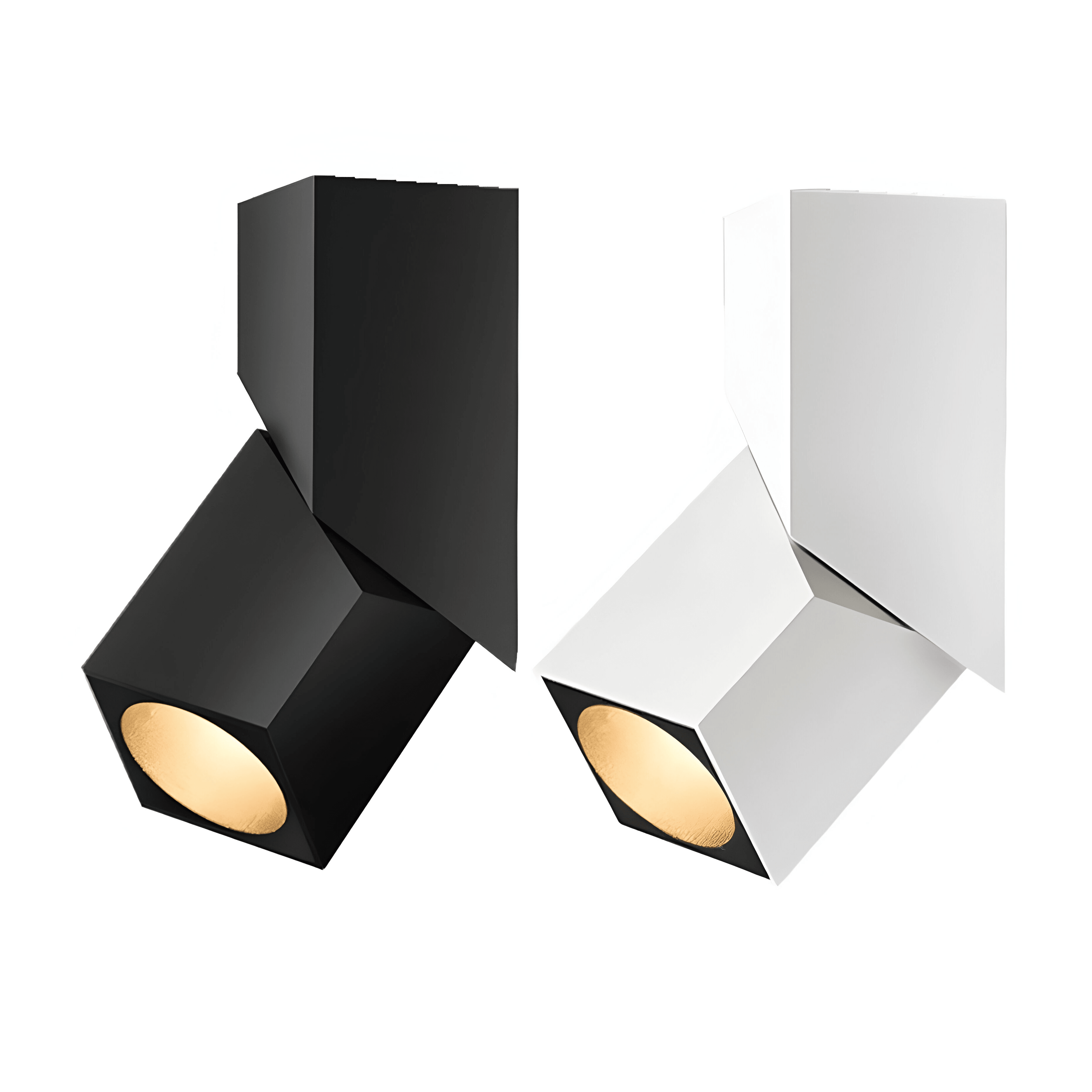Luminária Spot Sobrepor Moderno Direcionável LED Surface - Preto / Branco Quente (3000K)