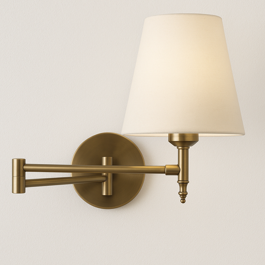 Luminária Arandela Moderna Minimalista Articulada Tecido Felpa