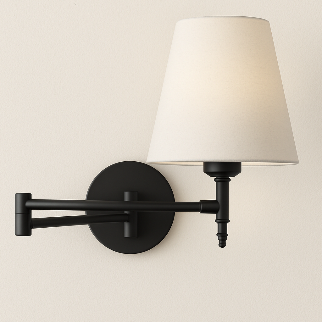 Luminária Arandela Moderna Minimalista Articulada Tecido Felpa
