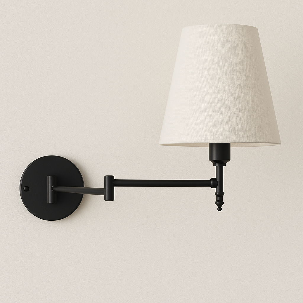 Luminária Arandela Moderna Minimalista Articulada Tecido Felpa