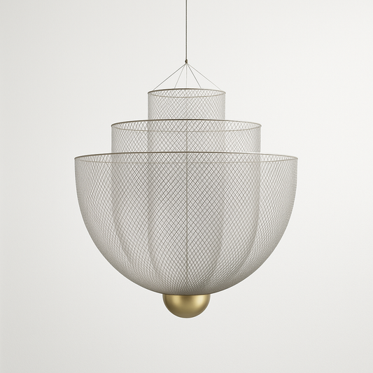 Luminária Pendente Moderna Minimalista Metal Aramado Cluster