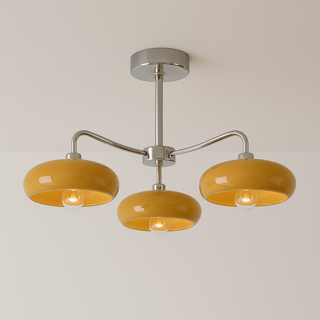 Luminária Pendente Moderna Minimalista Metal Vidro LED Olivia