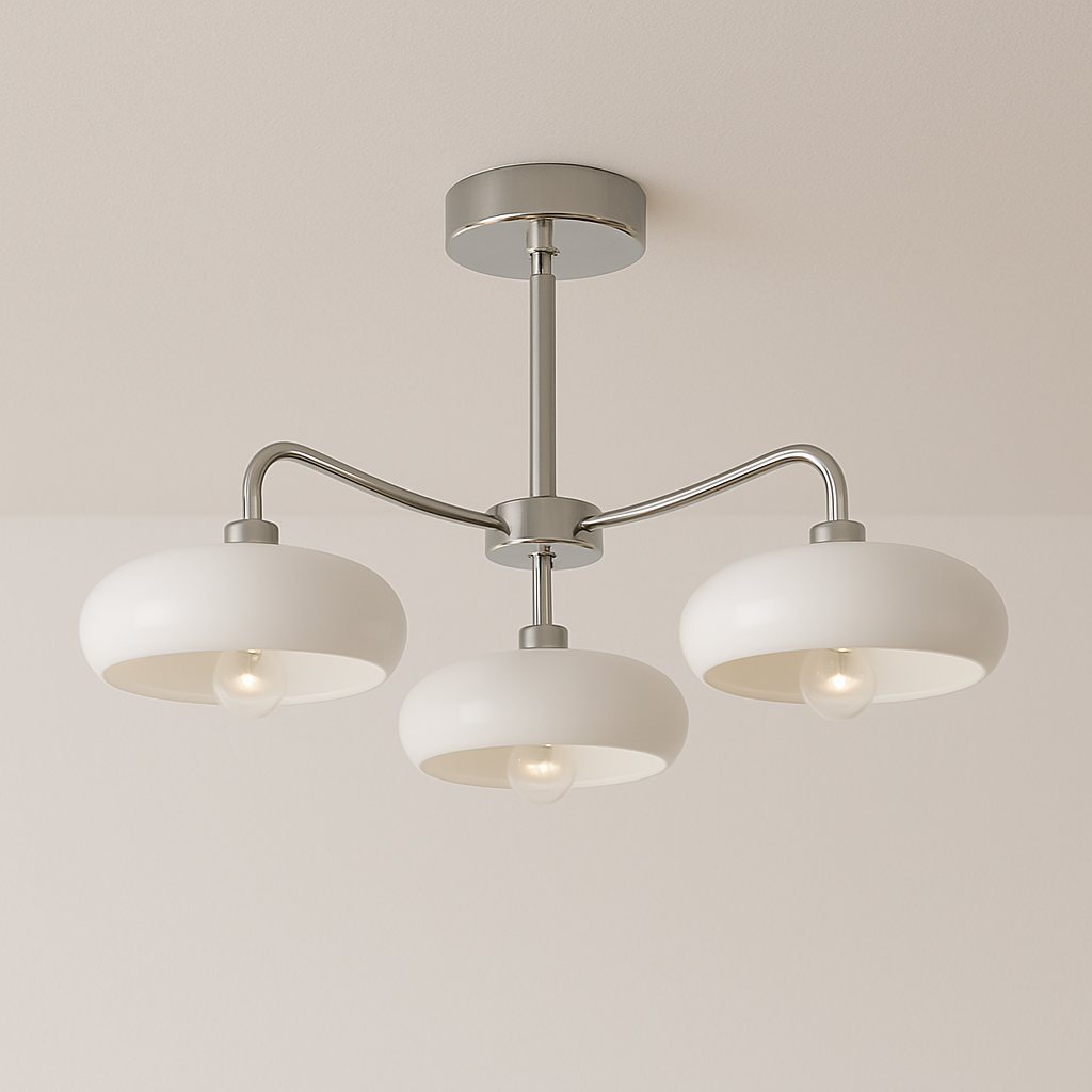 Luminária Pendente Moderna Minimalista Metal Vidro LED Olivia