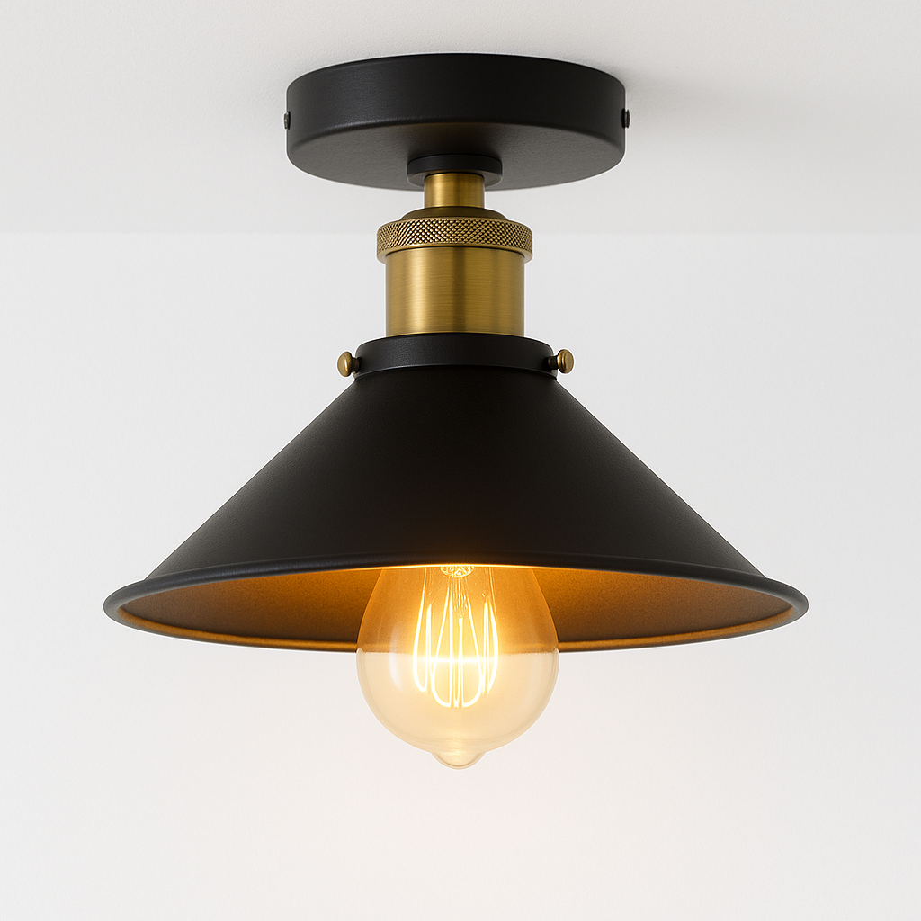 Luminária Plafon Moderno Industrial Retrô Mettre