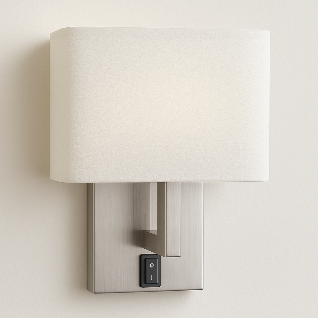 Luminária Arandela Minimalista Metal Tecido Phara