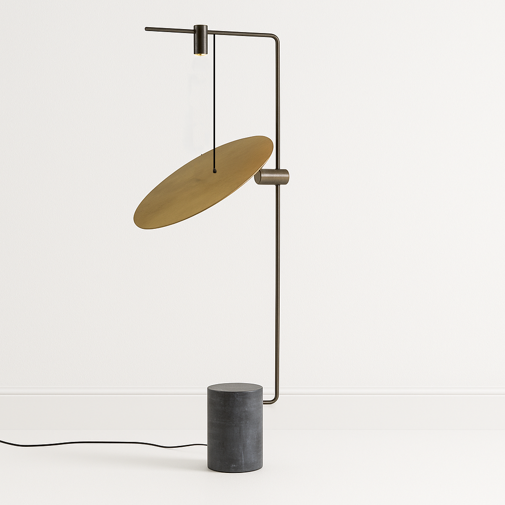 Luminária de Piso Coluna Moderna Minimalista Drums