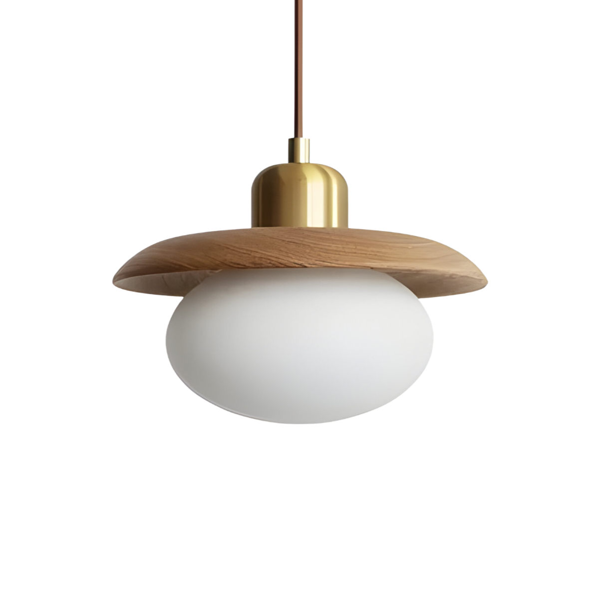 Luminária Pendente Moderna Minimalista Madeira Fendi Light