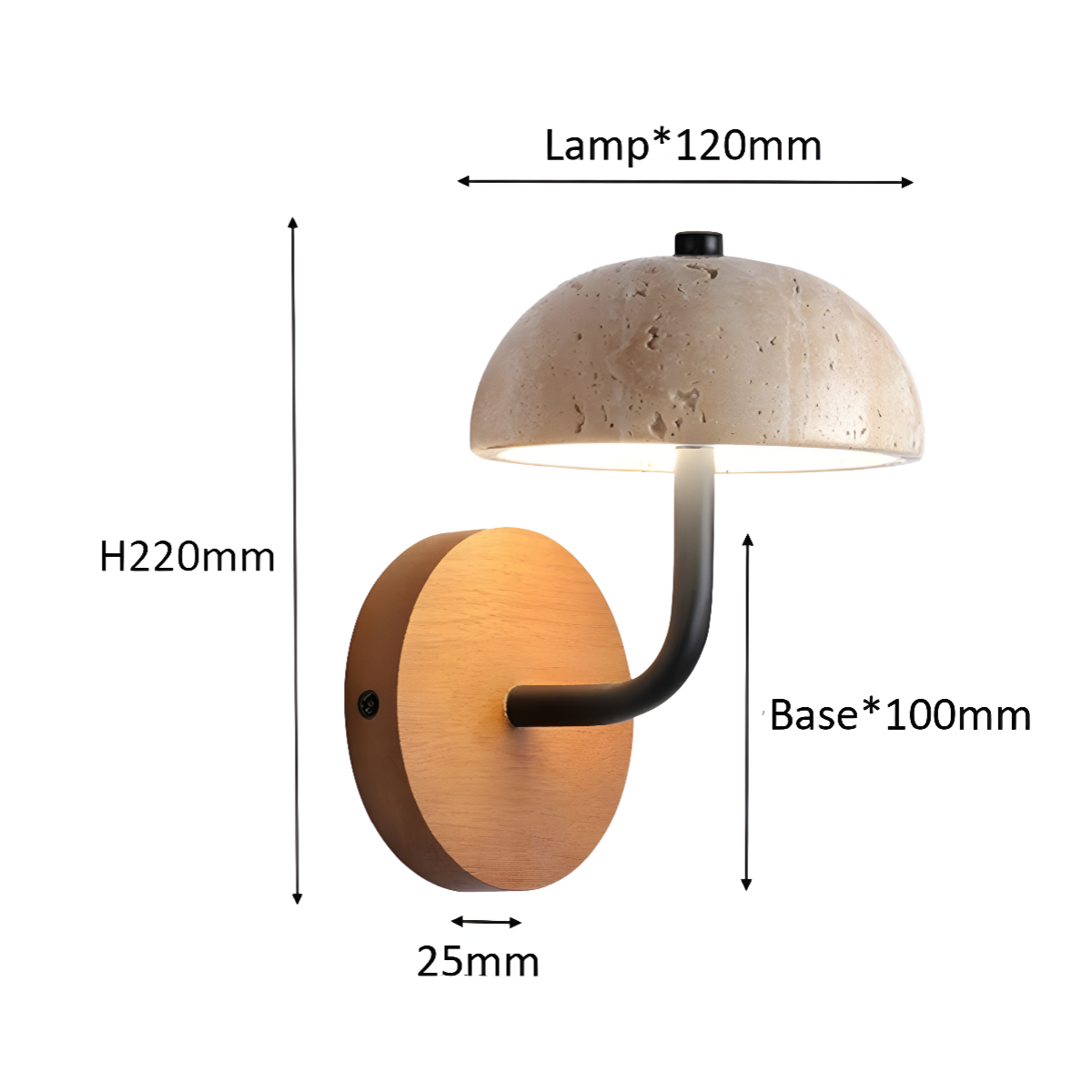 Luminária de Mesa Abajur Moderna Minimalista LED Mármore Umbrella