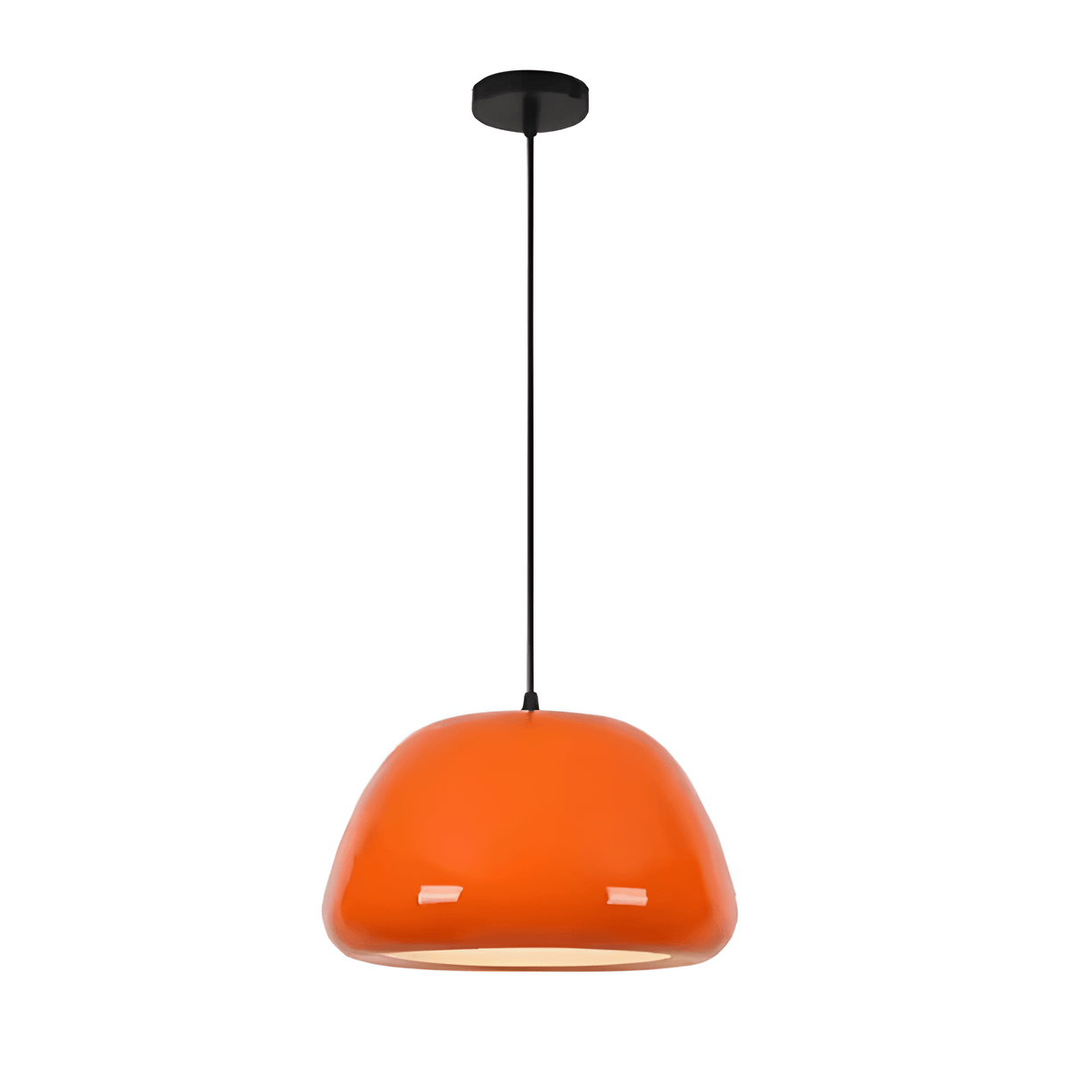 Luminária Pendente Moderna Minimalista Clove - Laranja / Ø32cm