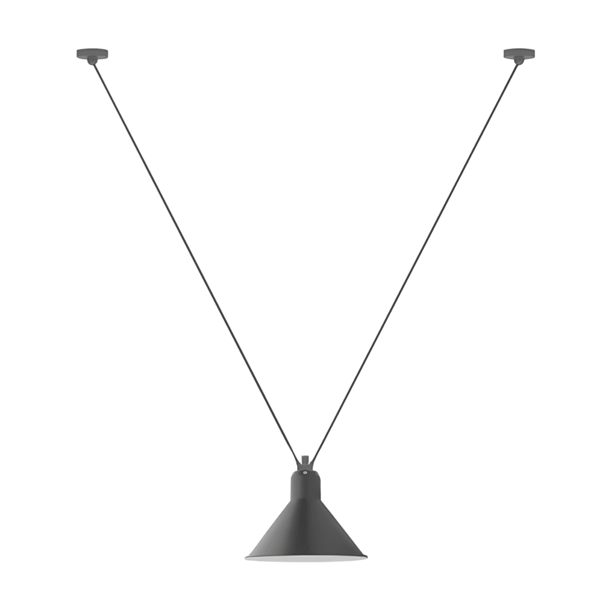 Luminária Pendente Moderna Minimalista Industrial Metal Vega - 1 lâmpada / Cinza / 6-10W