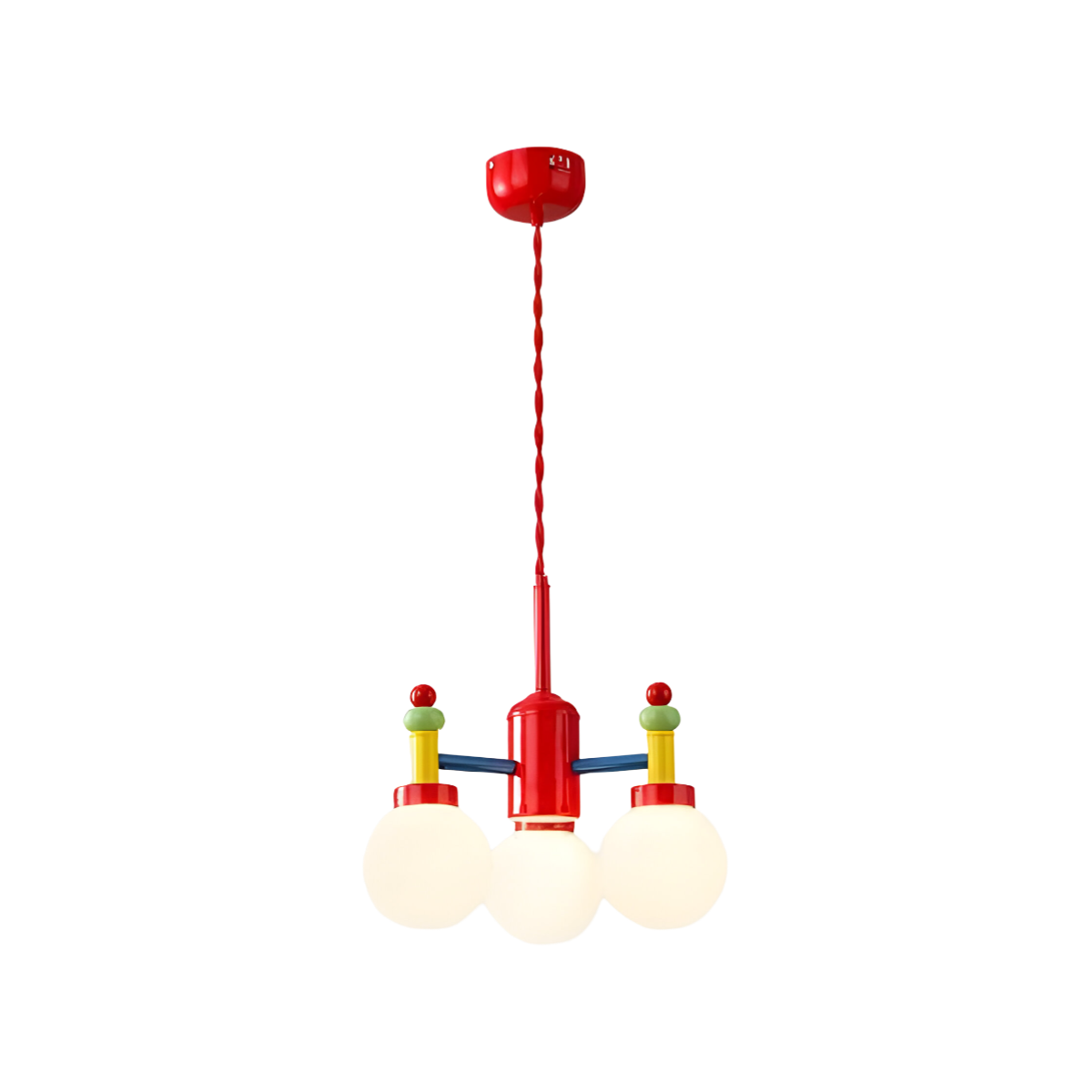  Luminária Pendente Moderna Minimalista Infantil Metal Vidro Ziago