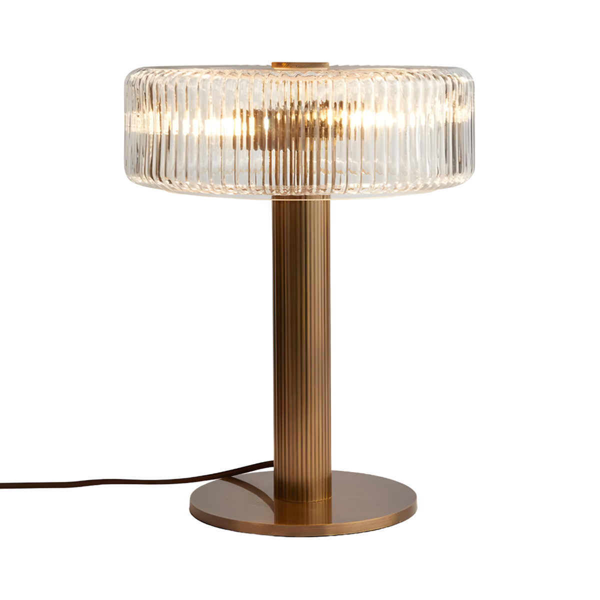 Luminária De Mesa Abajur Moderna Minimalista Vidro Metal Kayo