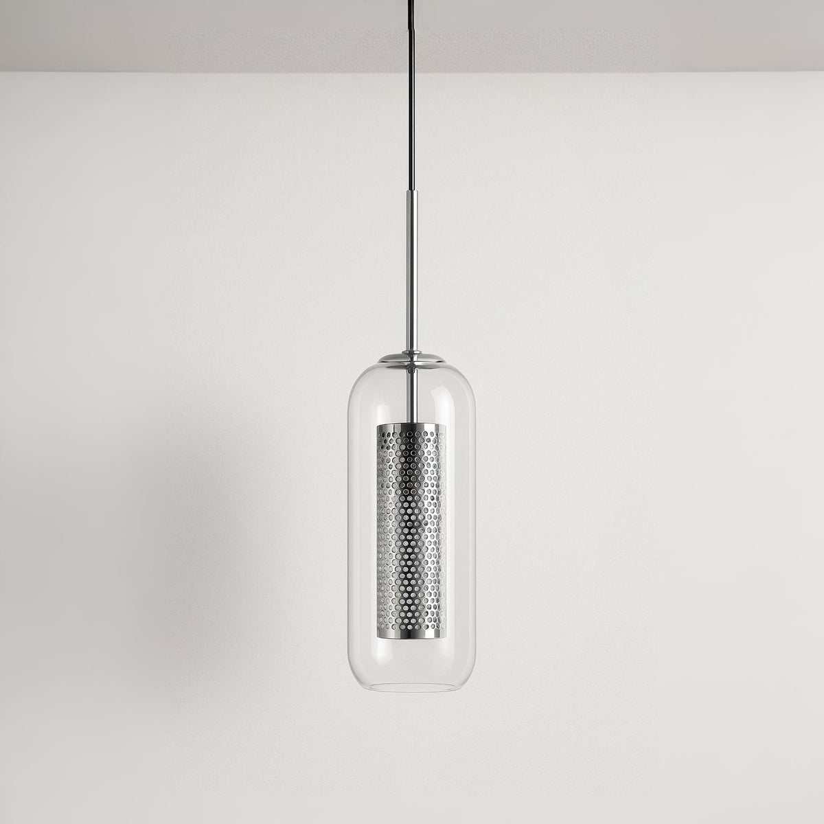 Luminária Pendente Moderna Minimalista Metal Globo Vidro Glint