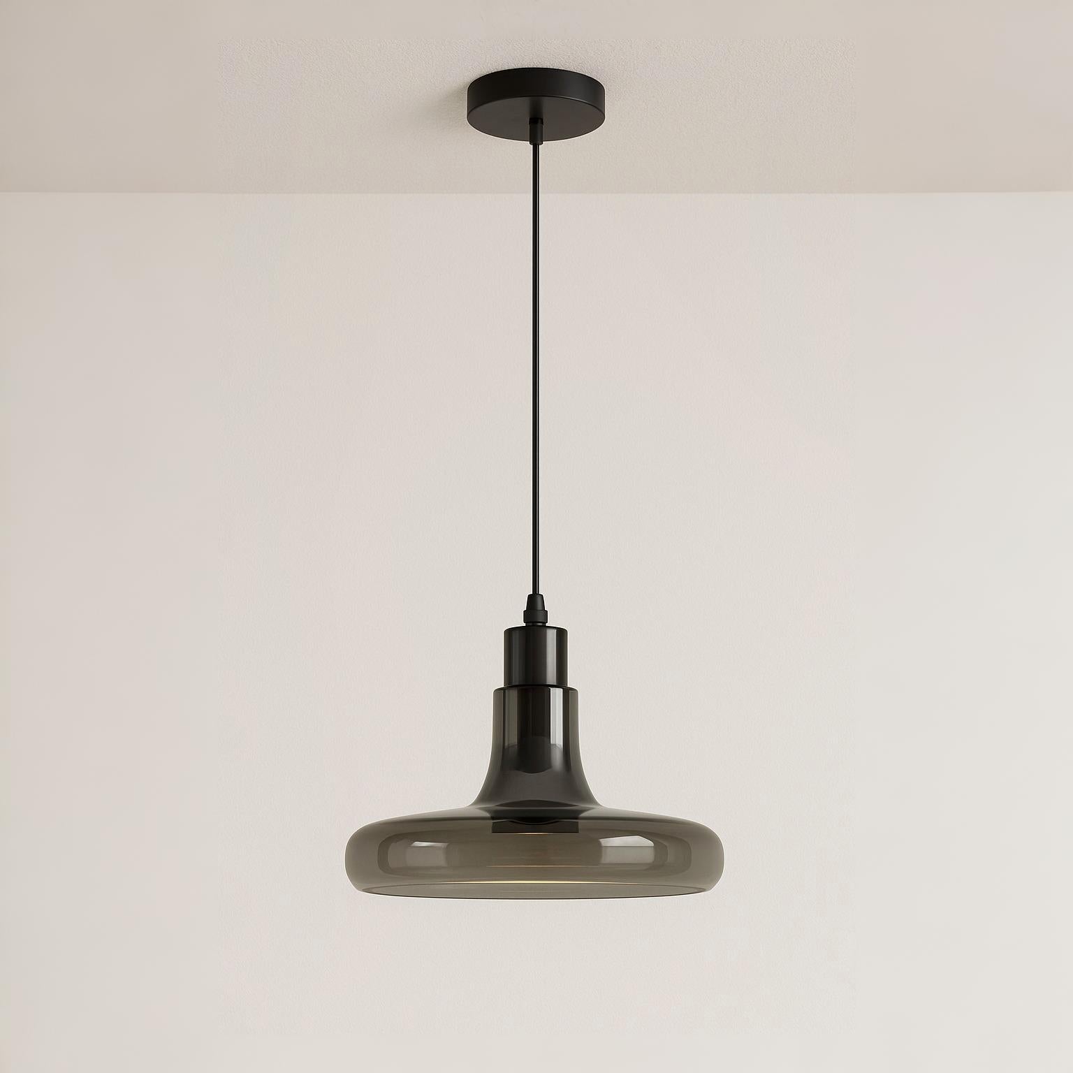 Luminária Pendente Moderna Minimalista Metal Vidro Nilo