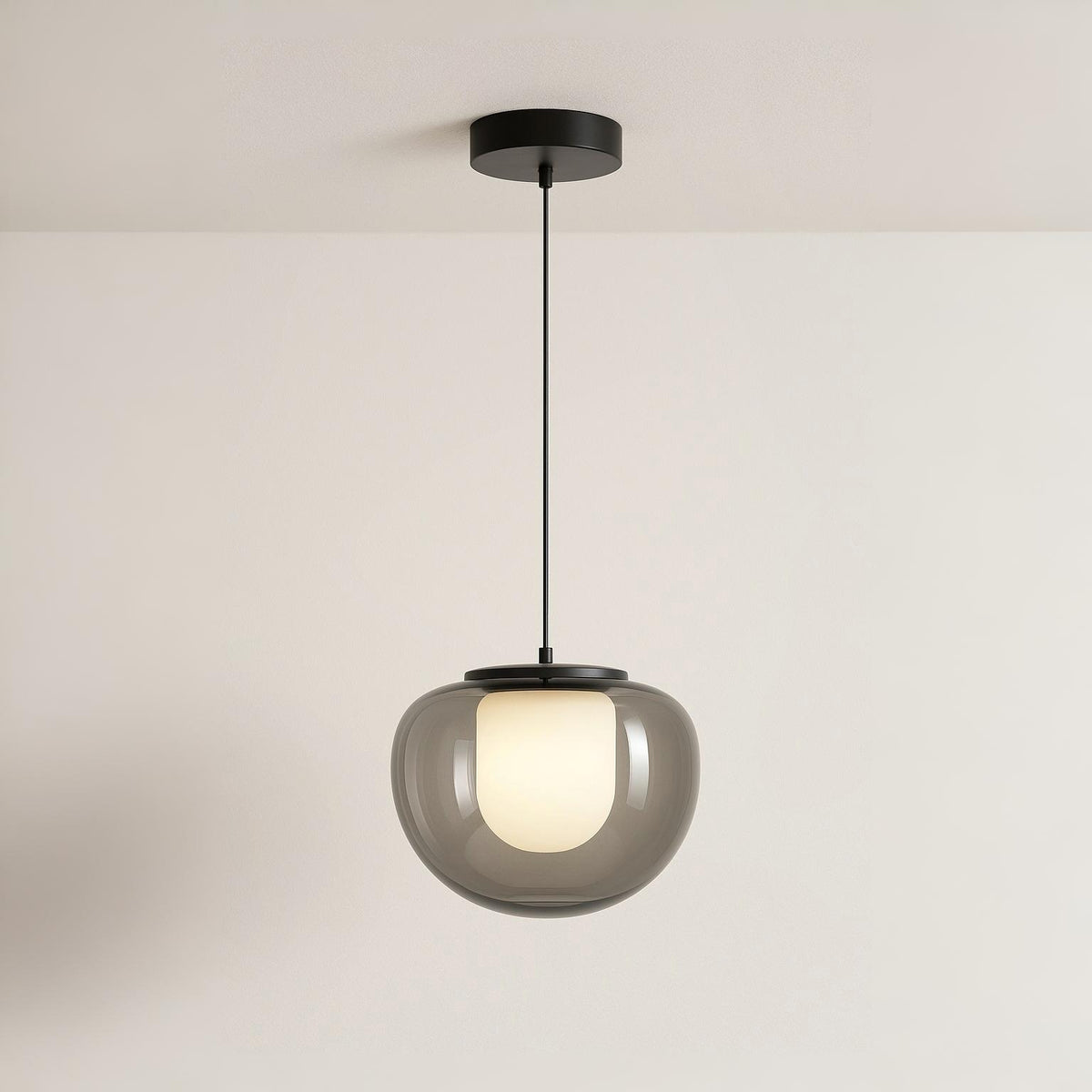 Luminária Pendente Moderna Minimalista Metal Vidro Oris