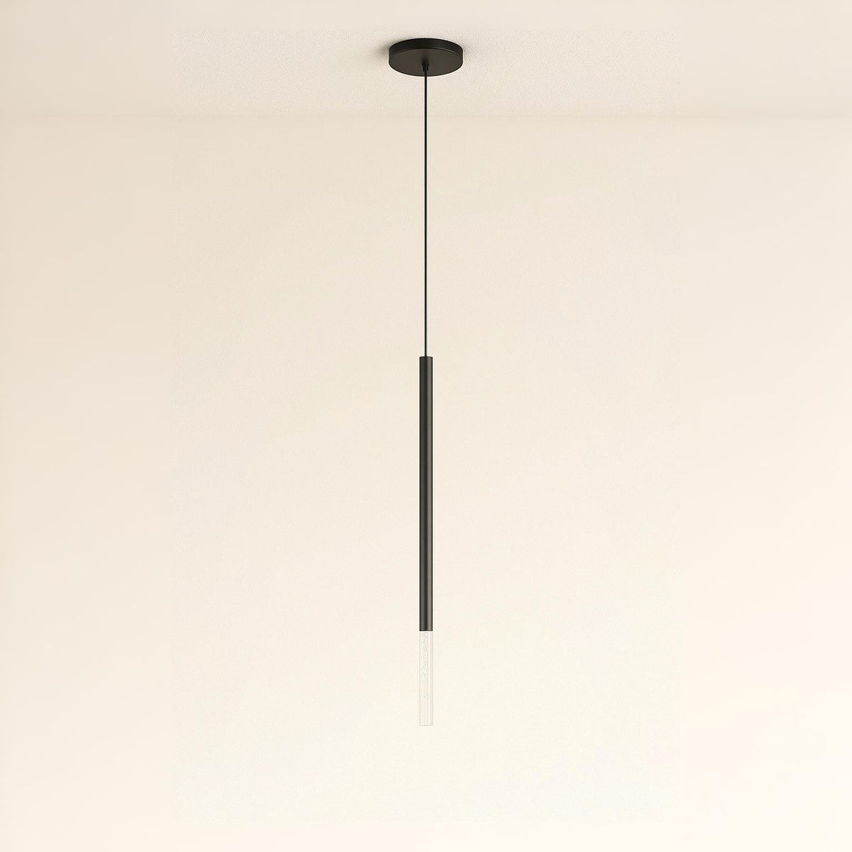 Luminária Pendente Moderna Minimalista Metal Vidro Tubo Sora