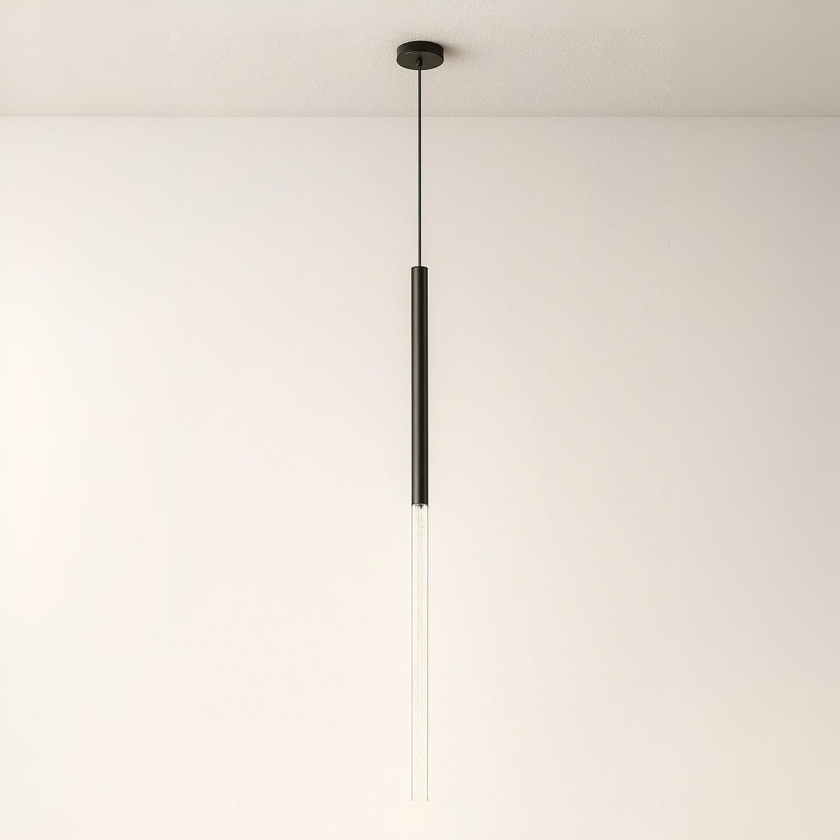 Luminária Pendente Moderna Minimalista Metal Vidro Tubo Sora