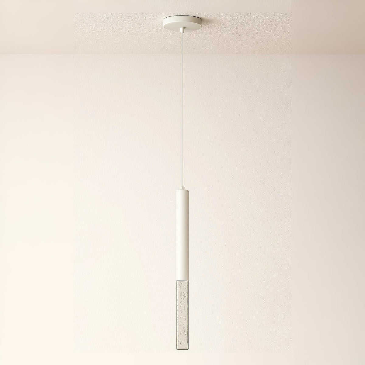 Luminária Pendente Moderna Minimalista Metal Vidro Tubo Sora