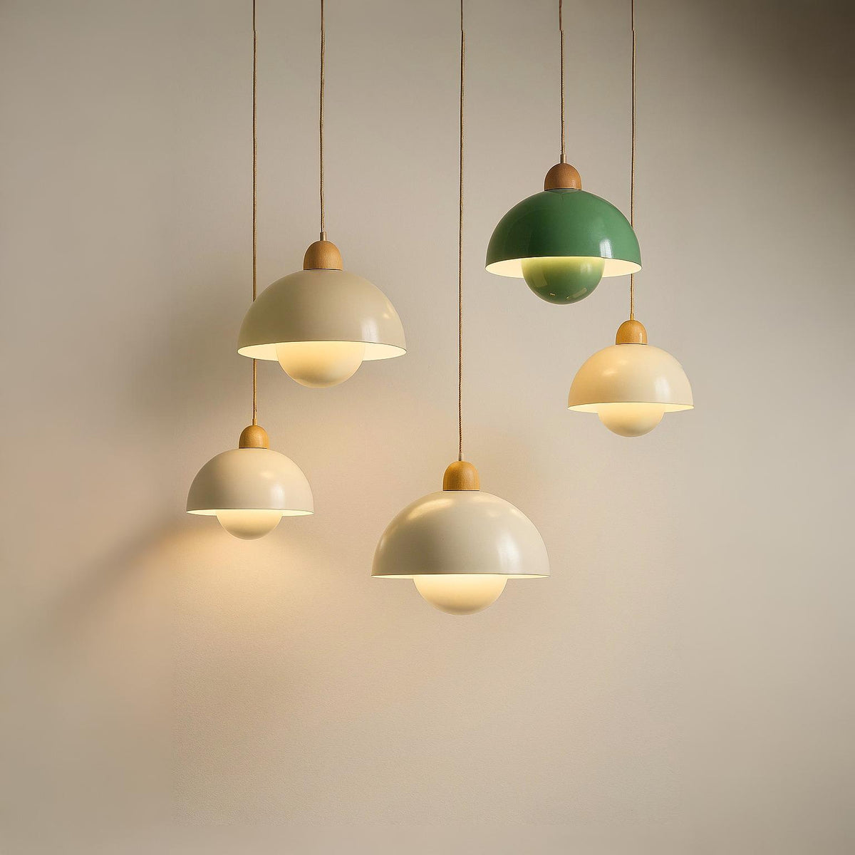 Luminária Pendente Moderna Minimalista Metal Madeira Bergen