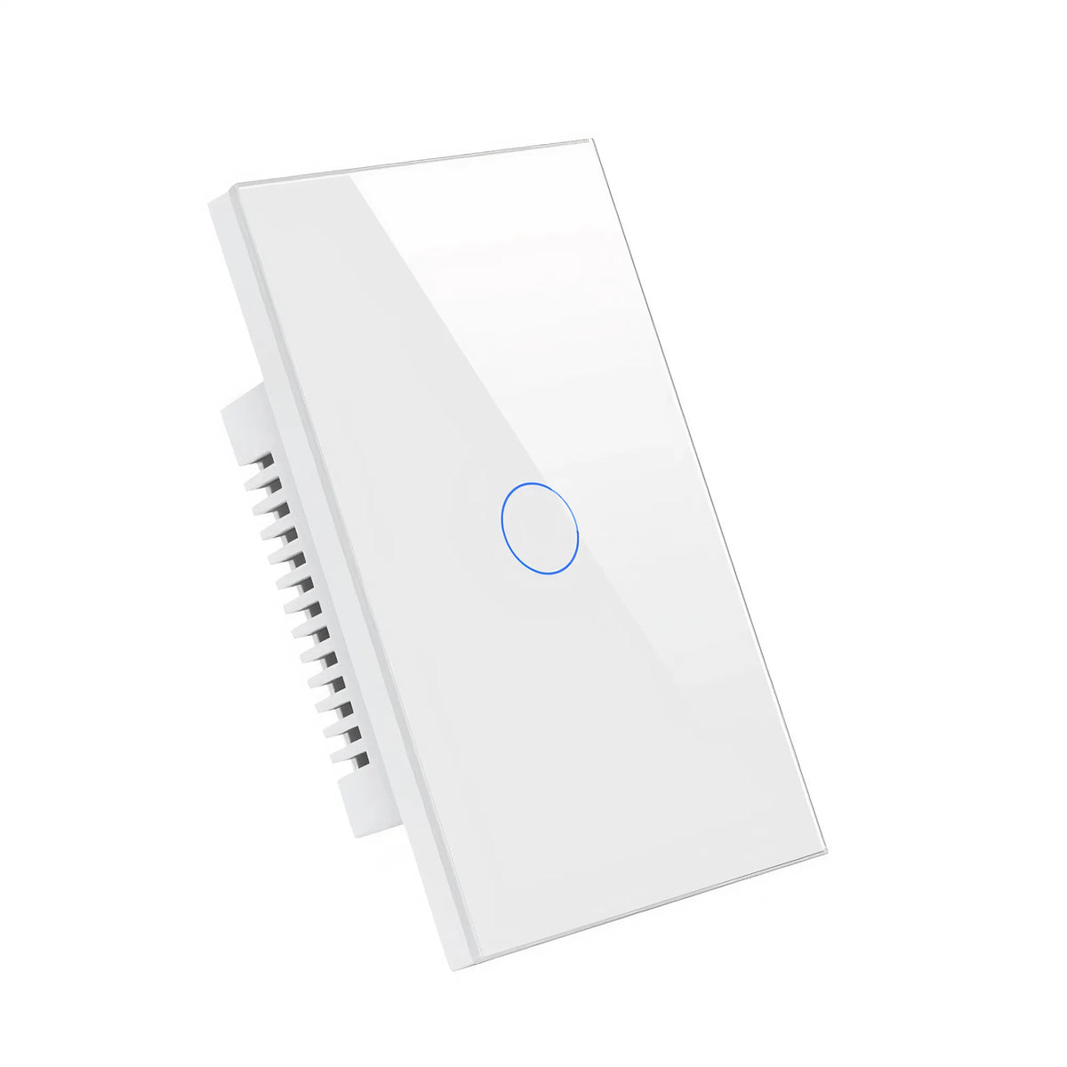 Interruptor Inteligente Smart Wi-Fi Alexa Touch Vidro Temperado Branco 4x2 - 1 Botão