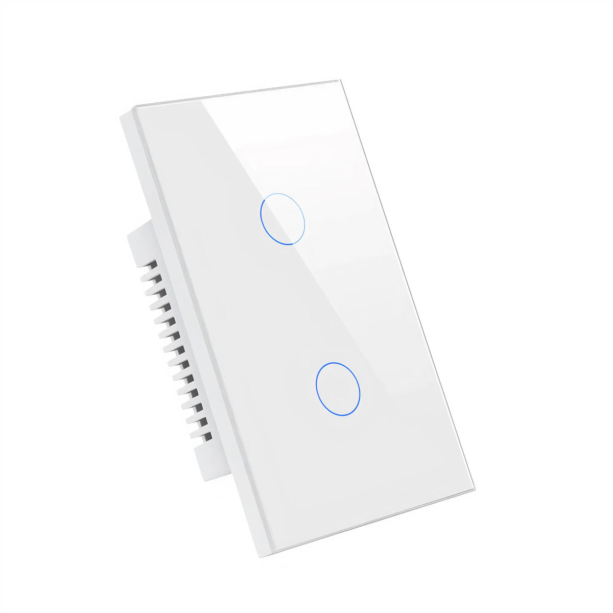 Interruptor Inteligente Smart Wi-Fi Alexa Touch Vidro Temperado Branco 4x2 - 2 Botões